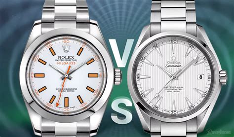 omega aqua terra vs rolex milgauss|rolex milgauss weight.